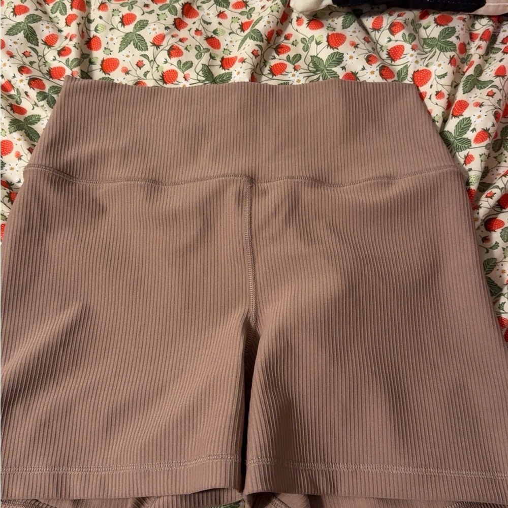 90 Degree By Reflex High Waist Tan Shorts